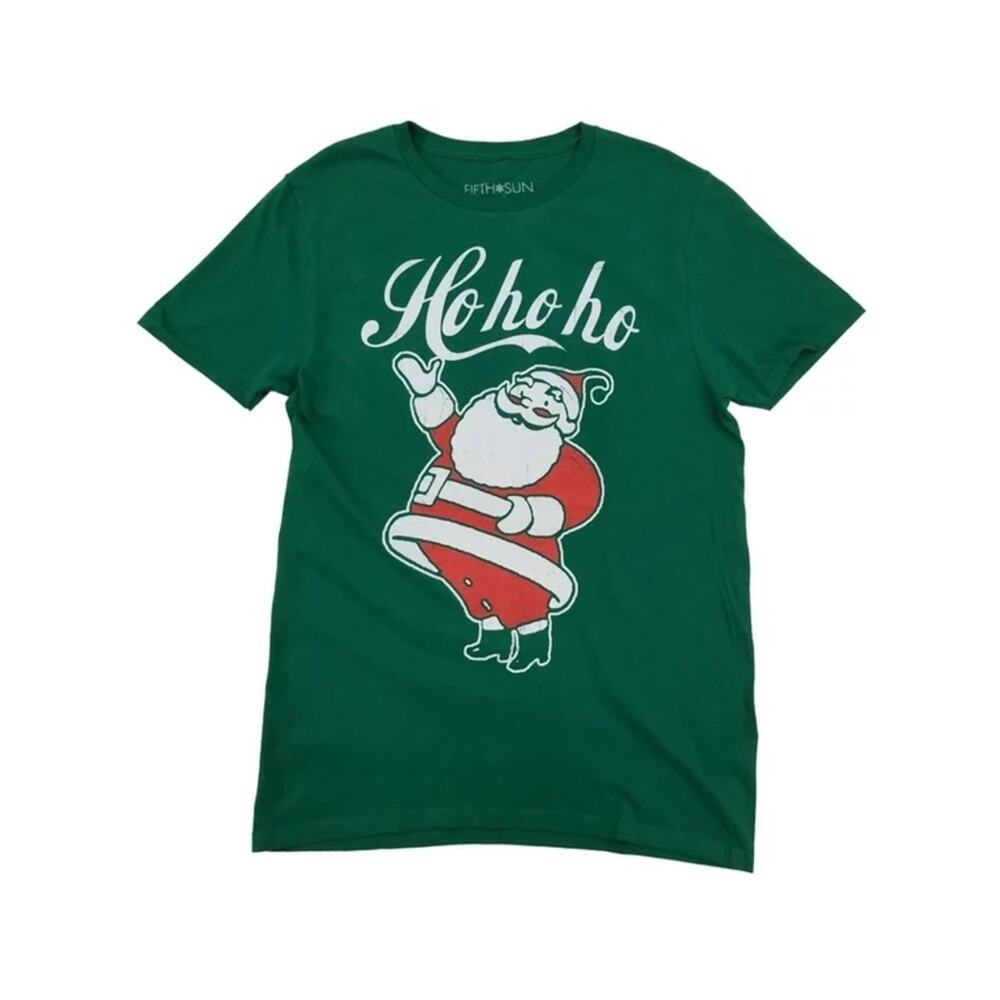Men’s Green Santa Shirt Size Large